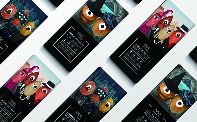 休閑食品包裝設計，巧克力包裝設計，趣味巧克力包裝設計，杭州石特設計