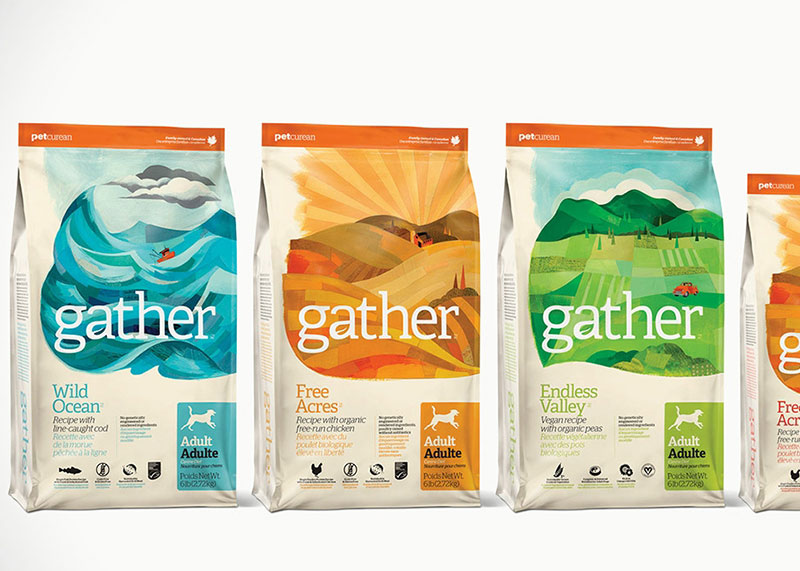 寵物糧食包裝設計-寵物營養品包裝設計-寵物食品包裝設計-創意插畫包裝設計-原生態食品包裝設計