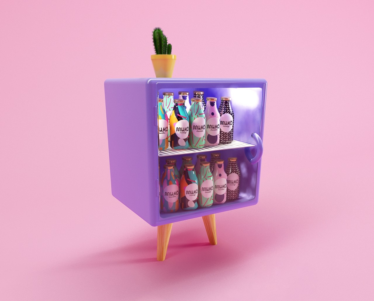 彩色的牛奶包裝，真的驚艷到我了！！！