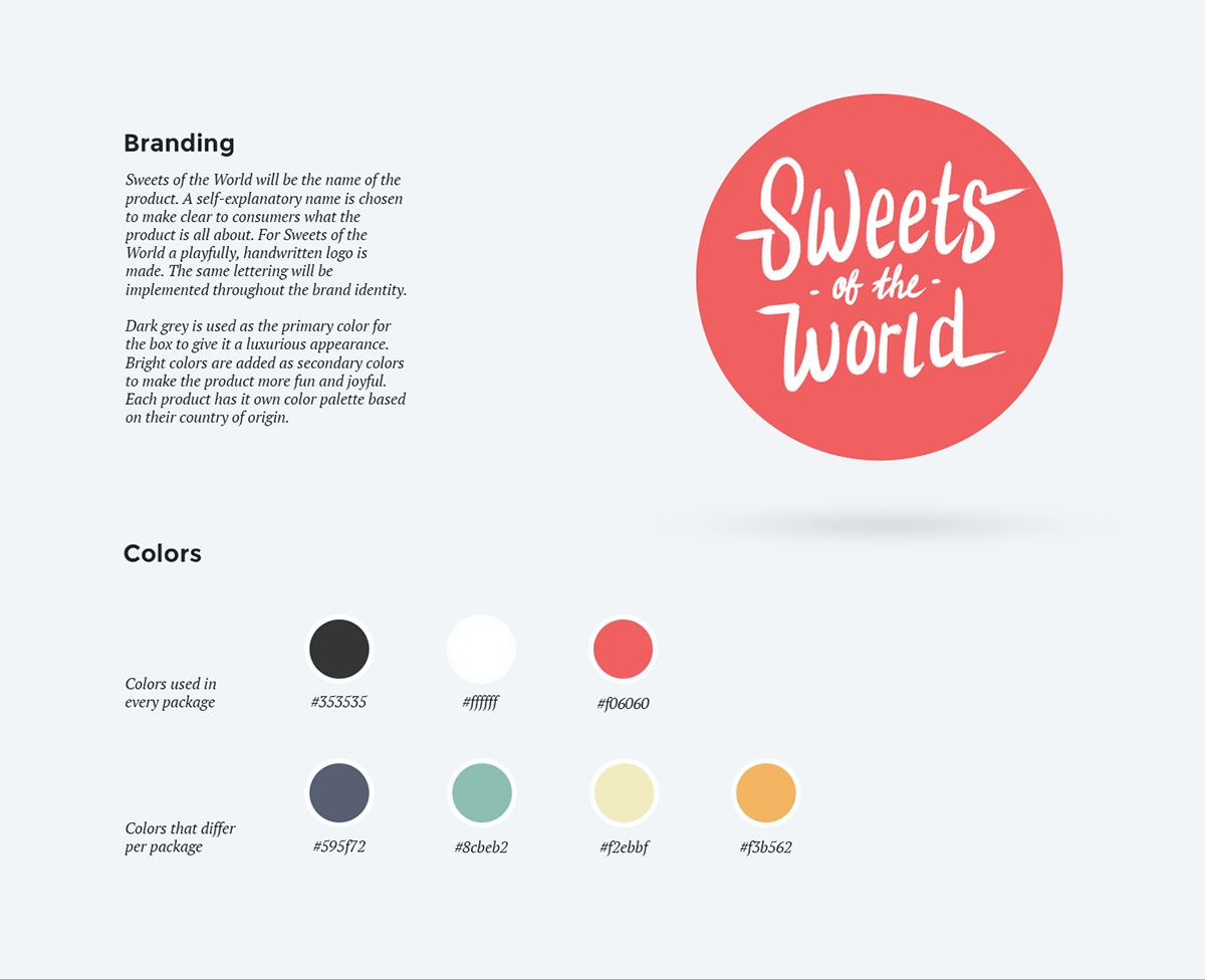 手工甜品品牌介紹、包裝標準色