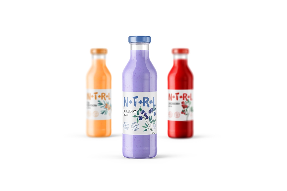 天然飲料，果汁的 品牌的包裝設(shè)計(jì)