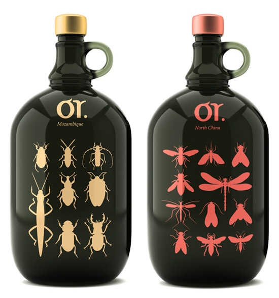 莫斯科昆蟲(chóng)“或葡萄酒”品牌包裝設(shè)計(jì)，不過(guò)看起來(lái)有點(diǎn)恐怖