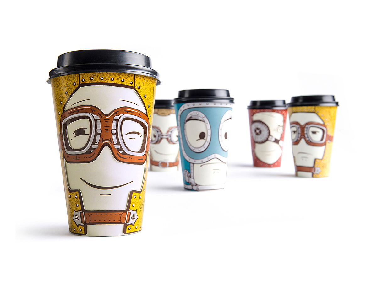 創(chuàng)意無處不在—可旋轉(zhuǎn)的咖啡杯表情包裝設(shè)計(jì)