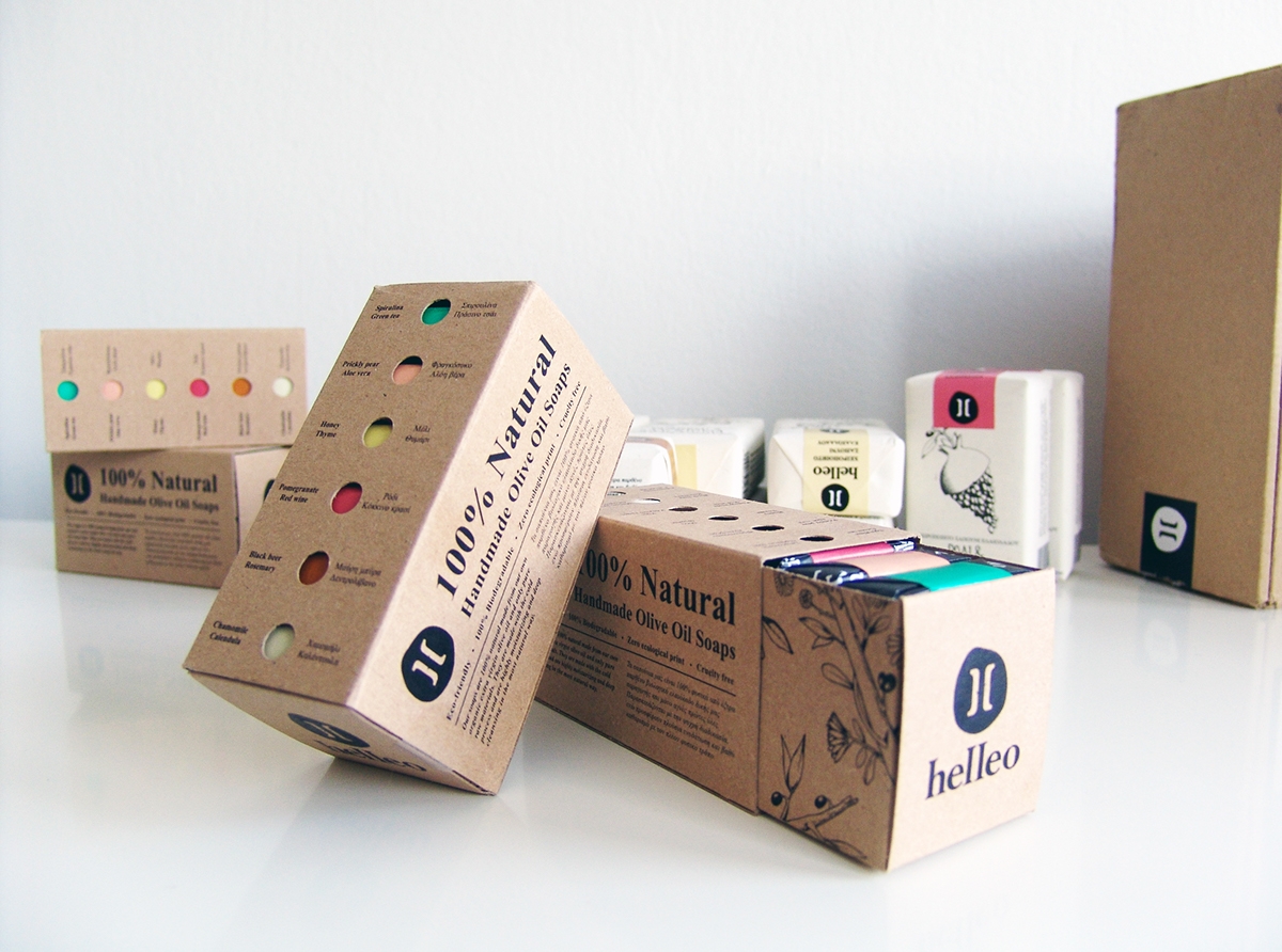 Helleo天然肥皂系列品牌包裝設計,六個肥皂,六個故事
