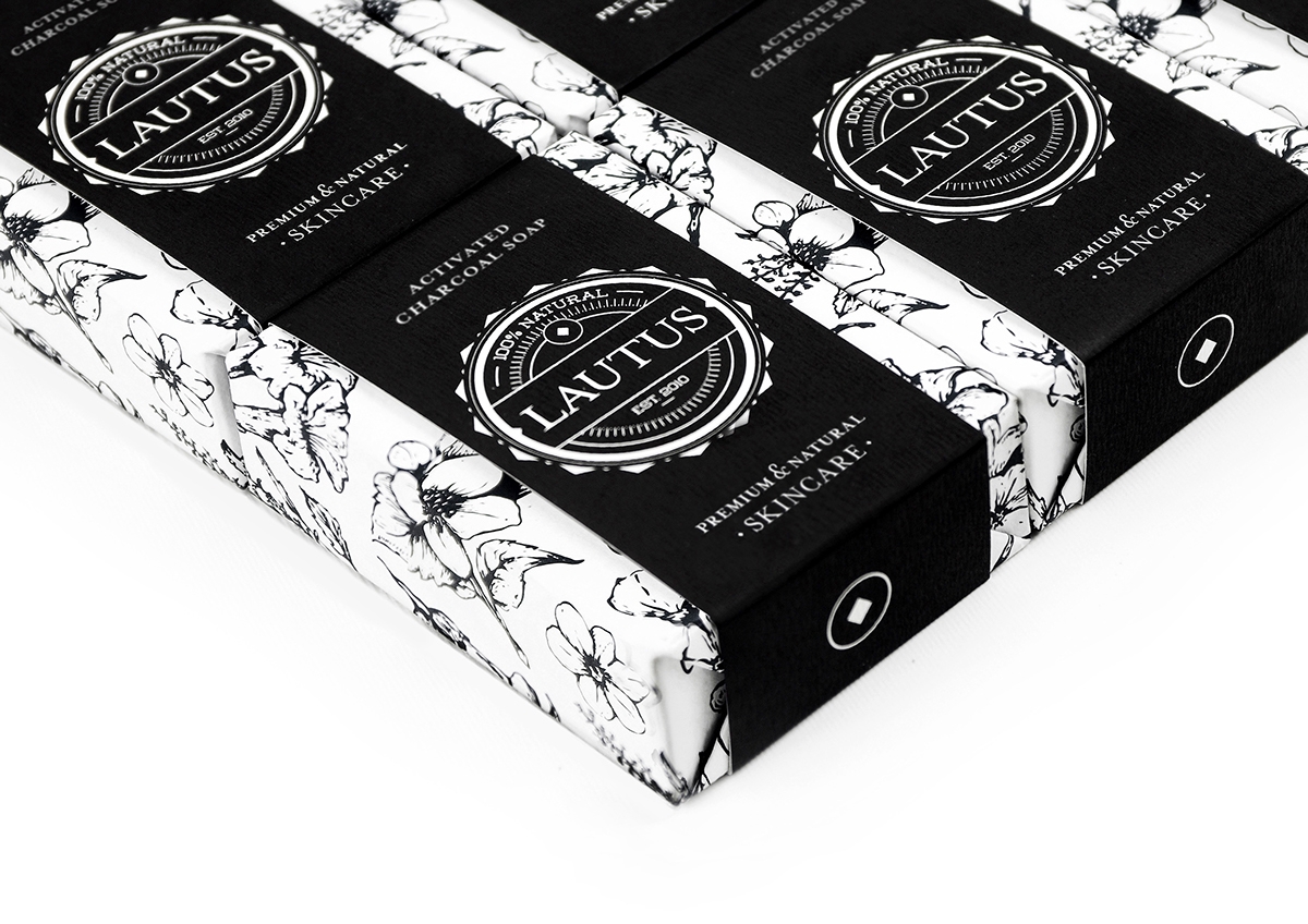 化妝品護膚產品包裝設計— 百分之百天然手工皂,沐浴露和洗滌液品牌包裝設計