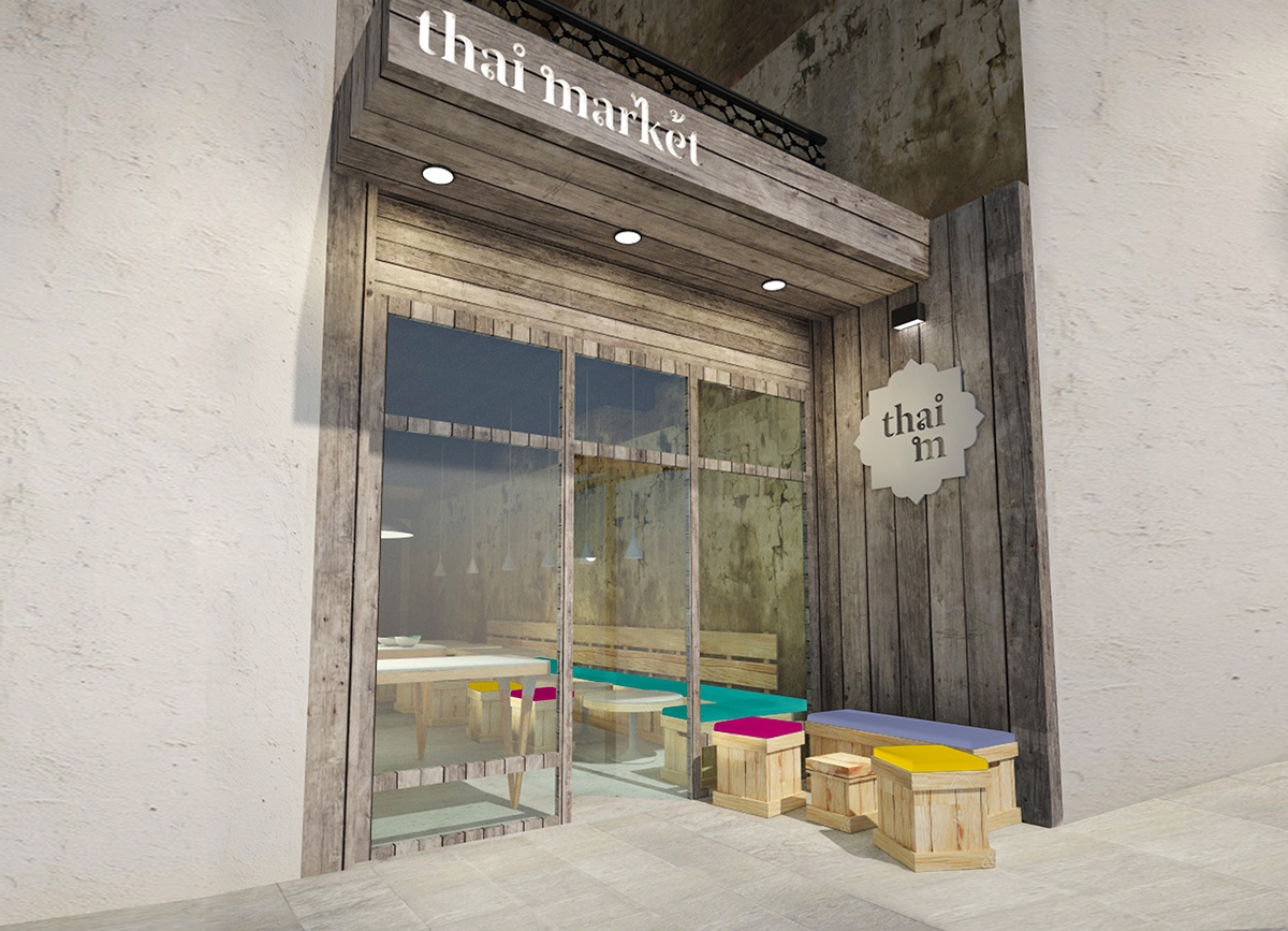 泰國快餐店的品牌設(shè)計，標(biāo)志設(shè)計和包裝設(shè)計