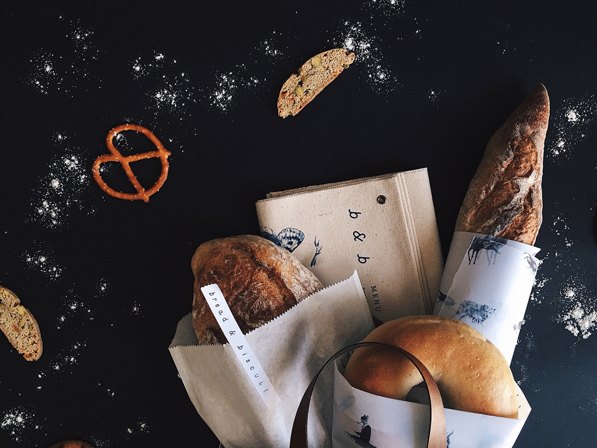 概念化早餐,面包與餅干食品飲料包裝設計