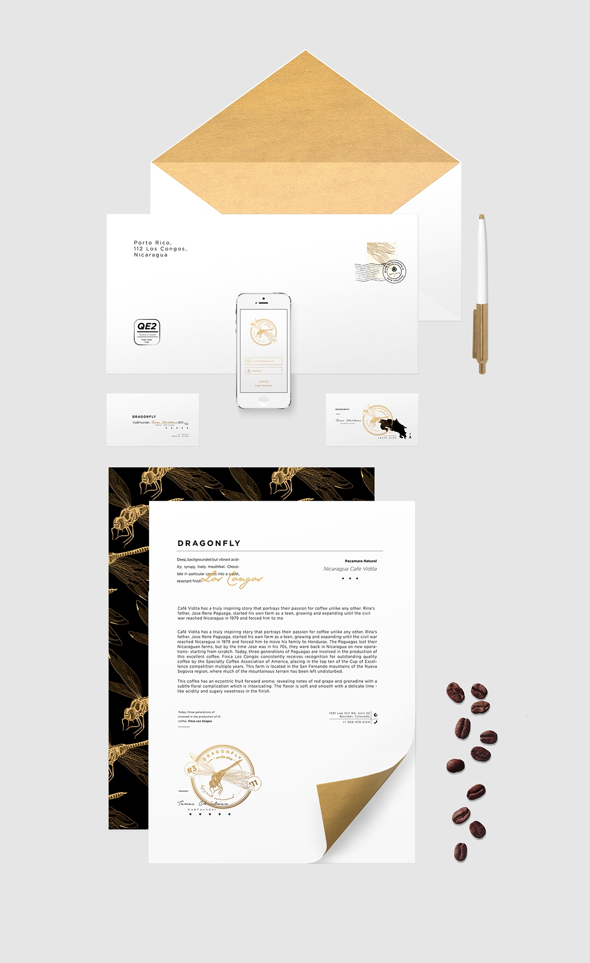 大自然的奇跡，蜻蜓主題的咖啡品牌包裝設計