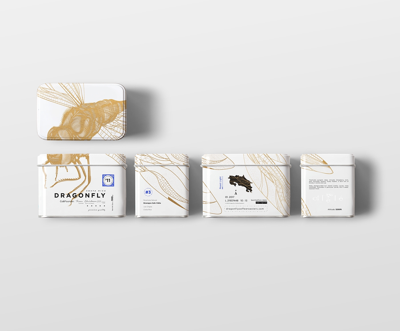 大自然的奇跡，蜻蜓主題的咖啡品牌包裝設計