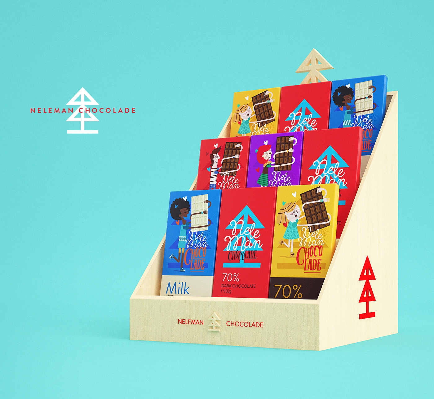 Neleman公司的童趣食品巧克力棒系列包裝設(shè)計