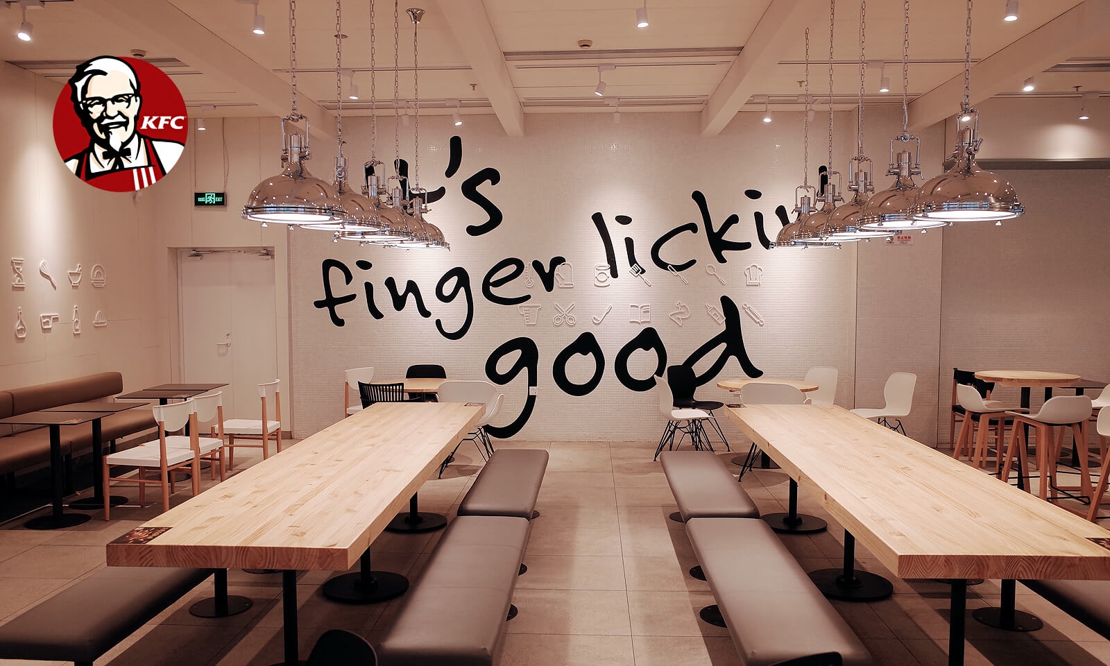 經常去肯德基，卻沒有發現墻上的小巧思|壁畫插畫設計